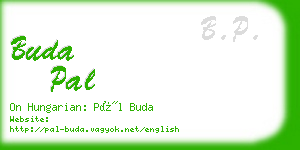 buda pal business card